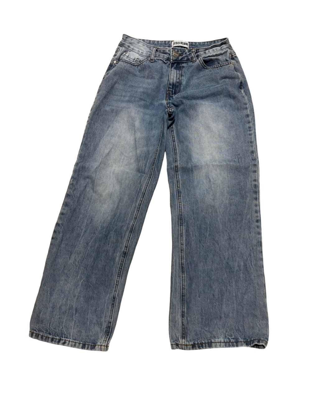 Disclosure Light Blue Wide Leg Skater Grunge Relaxed Jeans Size 28